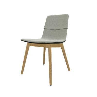 FAUTEUILS/POUFS - 4 pieds bois - MELODY chaise 4 pieds bois frêne naturel