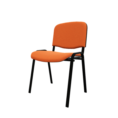 VISITEURS ET FONCTIONNELS - 4 Pieds - JOKER ECO - chaise 4 pieds tissu BONDAI coloris orange (BNB)