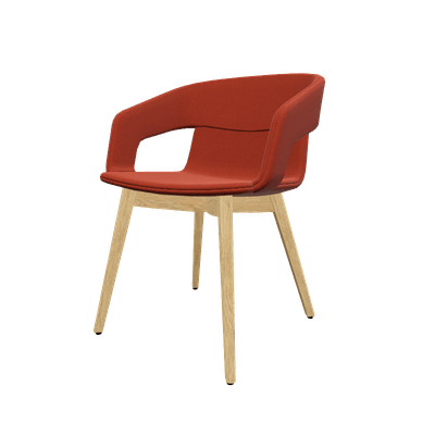 FAUTEUILS/POUFS - 4 pieds bois - MELODY fauteuil 4 pieds bois frêne naturel