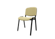 Joker Eco - Chaise piétement 4 pieds laqué noir (Noir).Assise et dossier tissu Vinyle V1 Beige (VNI)