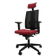 HUGO Mesh Manager - Fauteuil avec accotoirs et soutien lombaire . Assise tissu - dos résille Bondai Framboise (BNS)