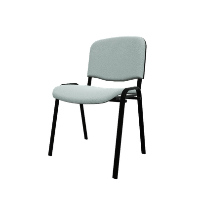 VISITEURS ET FONCTIONNELS - 4 Pieds - JOKER ECO - Chaise 4 pieds, tissu BONDAI gris clair