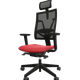 E-T BLACK MESH fauteuil manager + têtière avec accotoirs mécanique synchrone décalé avec translation d'assise