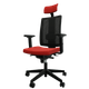 HUGO Mesh Manager - Fauteuil avec accotoirs et soutien lombaire . Assise tissu - dos résille Step Rouge STC (STC)