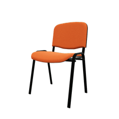 VISITEURS ET FONCTIONNELS - 4 Pieds - JOKER + chaise 4 pieds, tissu BONDAI coloris orange (BNB)