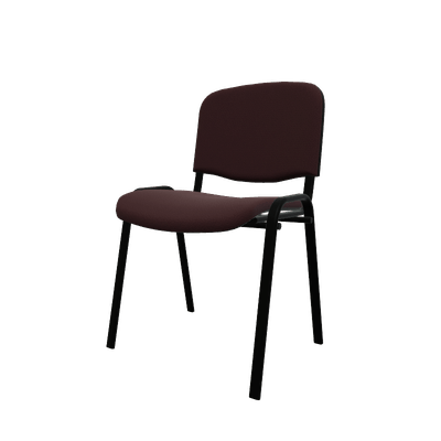 VISITEURS ET FONCTIONNELS - 4 Pieds - Joker Eco - Chaise piétement 4 pieds laqué noir (Noir).Assise et dossier tissu Vinyle V1 Bordeau (VNO)