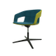 Melody - Fauteuil Pietement étoile Alu poli noir (A). Tissu Int Step (L02) - Tissu Ext Step (L1)