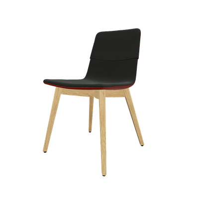 FAUTEUILS/POUFS - 4 pieds bois - MELODY chaise 4 pieds bois frêne naturel
