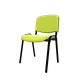 JOKER ECO - Chaise 4 pieds, tissu LUCIA coloris vert pomme, structure noire