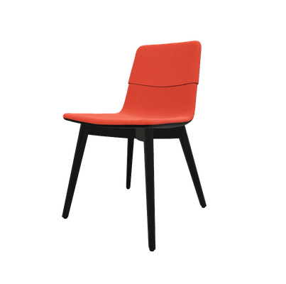 FAUTEUILS/POUFS - 4 pieds bois - MELODY chaise 4 pieds bois frêne teinté noir