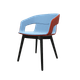 MELODY fauteuil 4 pieds bois frêne teinté noir