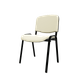 Joker Eco - Chaise piétement 4 pieds laqué noir (Noir).Assise et dossier tissu Vinyle V1 Beige clair (VNV)