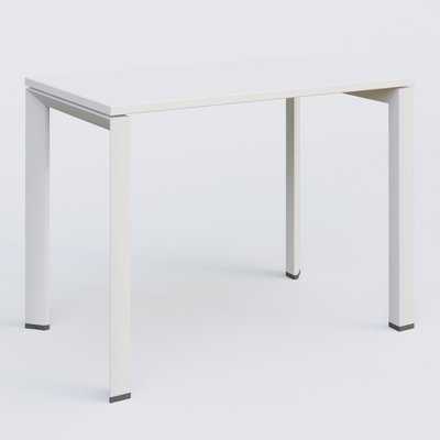 Gamme K7 - Plans droits - K7 plan droit 100*60 sur pieds fixe. Plateau Blanc et pietement Blanc