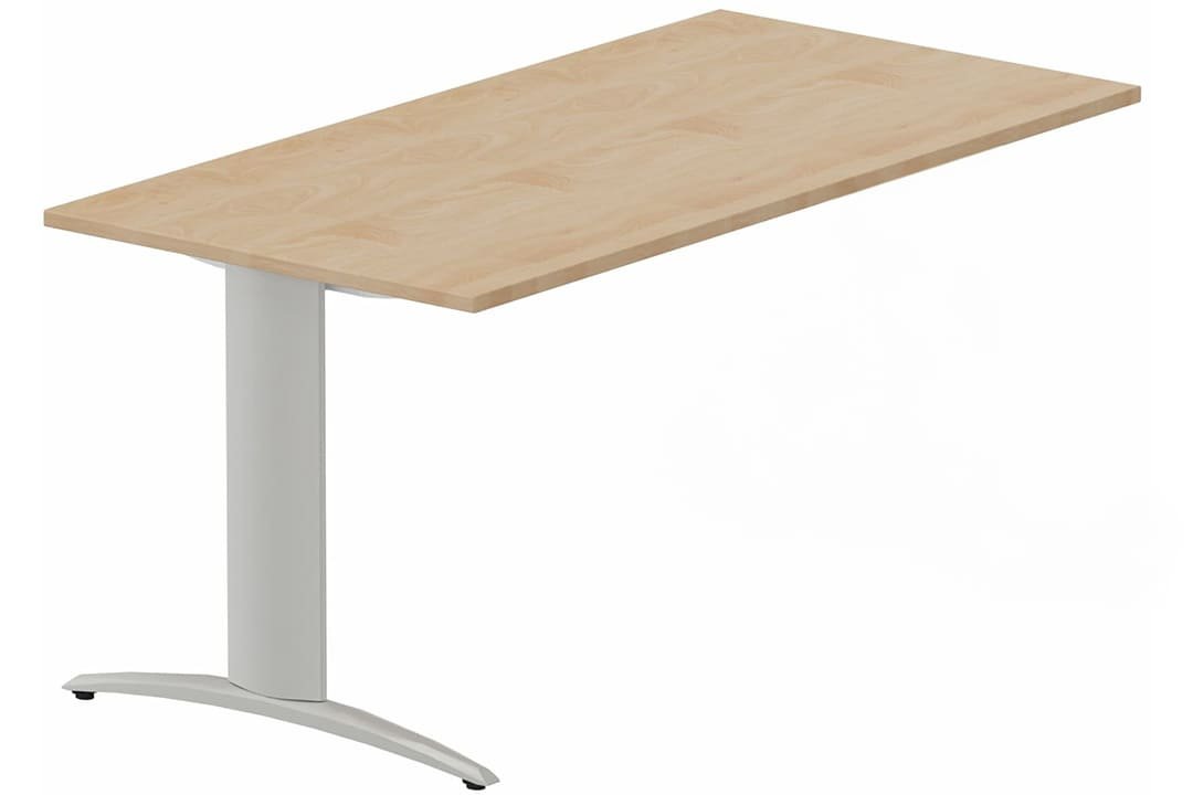 Module composable pied i, L.160xP.80cm, suivant, plateau hêtre, structure aluminium, plateau hêtre, structure aluminium