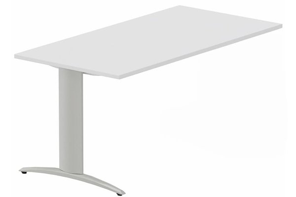 TABLES DE FORMATION - Composables piétement "i" - Module composable pied i, L.180xP.80cm, suivant, plateau blanc, structure aluminium, plateau blanc, structure aluminium