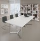 P1 Table de réunion L.240xP.120cm sur 2 pieds centraux. capacité 8 personnes. top access central