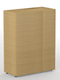 P1 Armoire mi-haute à portes battantes- H.119xL.90xP.40cm- 3 tablettes- sans serrure