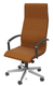 CITY Fauteuil Manager basculant décentré, CUIR PLEINE FLEUR coloris camel (SQD)