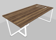 P1 Table de bureau 180x90cm - top access à droite - sans voile de fond.