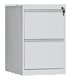Classeur monobloc métal, 2 tiroirs, L47xP62xH71cm - aluminium