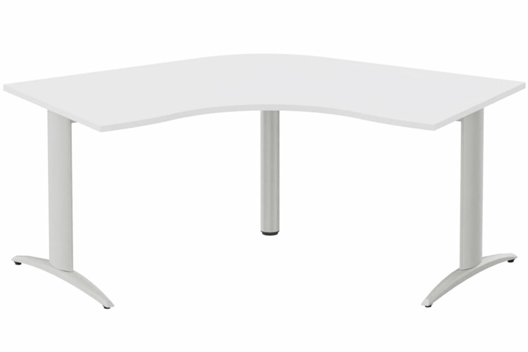 Plan Compact 120° symétrique 120x120/80cm structure pied d'angle blanc/aluminium - sur délai