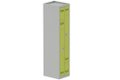 Vestiaire gain de place 1 colonne (fermeture cadenas) H,180xL,40xP,50cm coffre gris clair/portes anis