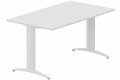 Module composable pied i, L.140xP.70cm, départ, plateau blanc, structure blanc, plateau blanc, structure blanc