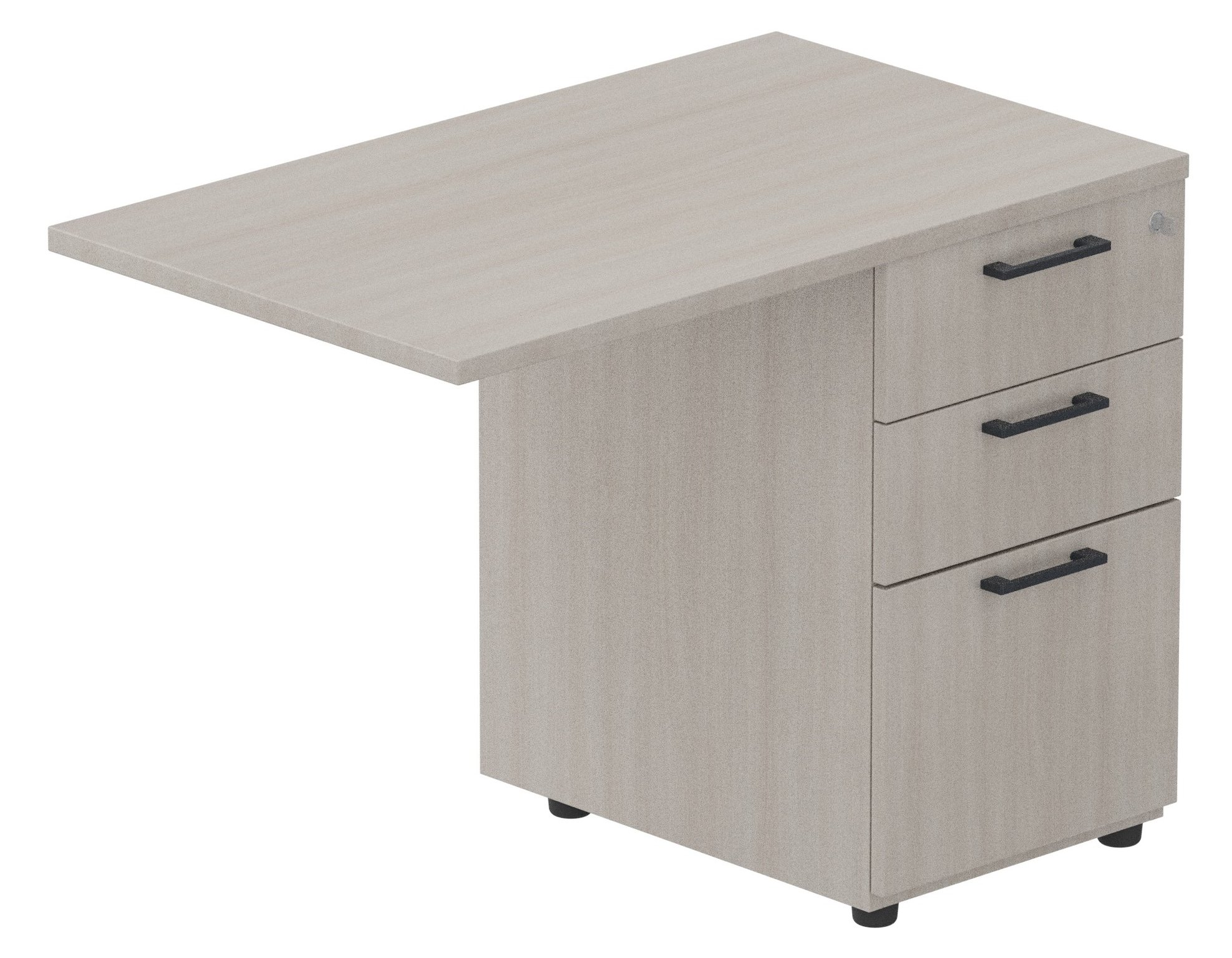 Retour sur caisson mélaminé, 120x60cm, Acacia/Anthracite