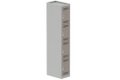Vestiaire multicases 1 colonne L,30cm 4 cases (fermeture cadenas) H,180xL,30xP,50cm coffre gris clair/portes basalte