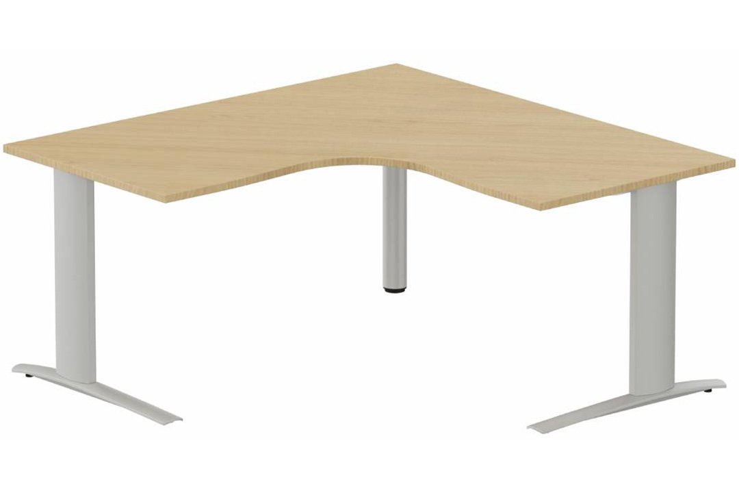 K1-  Plan compact 90° symétrique sur poutre 160x160x80 / 80 -Finitions : PLATEAUX: CHENE (CE) / PIETEMENTS: ALUMINIUM (AL)