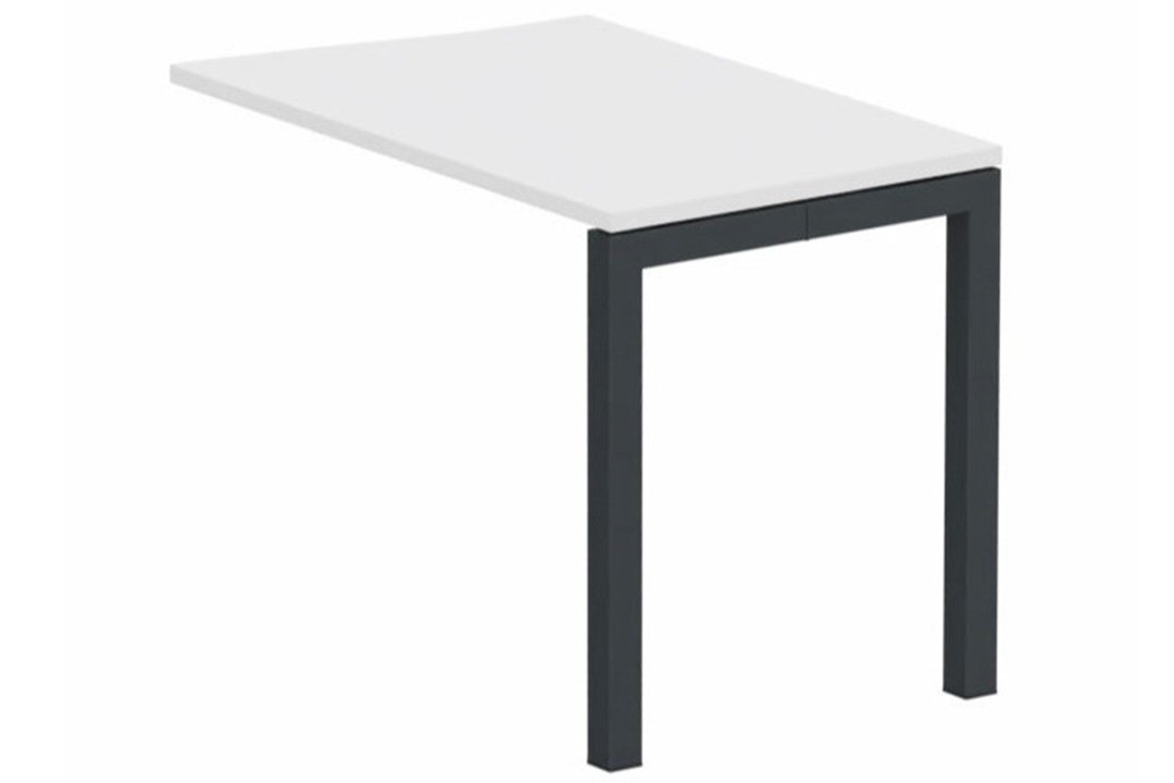 Retour vague à droite 90x60cm sur pied blanc/anthracite - sur délai