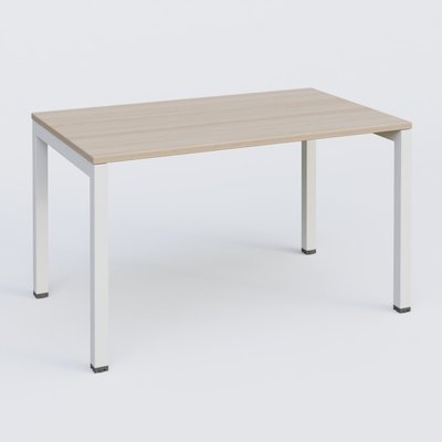 Gamme K3 - Plans droits - Plan droit 140x80cm, plateau acacia, structure blanc