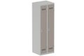 Vestiaire industrie propre 2 portes (fermeture cadenas) H180xL60xP50cm coffre gris clair/ porte(s) basalte