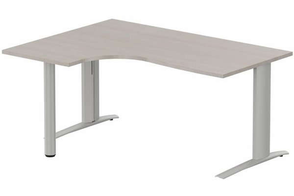 Gamme K1 - Plans compacts - Bureau retour à gauche sur pied, 160x120x80cm