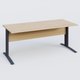 K1 Plateau droit 180x80 avec voile de fond bois. Plateau Hêtre et pietement Anthracite