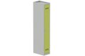 Vestiaire industrie propre 1 porte (serrure 2 clés) H180xL30xP50cm coffre gris clair/ porte(s) anis
