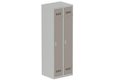 Vestiaire industrie propre 2 portes (serrure 2 clés) H180xL60xP50cm coffre gris clair/ porte(s) basalte