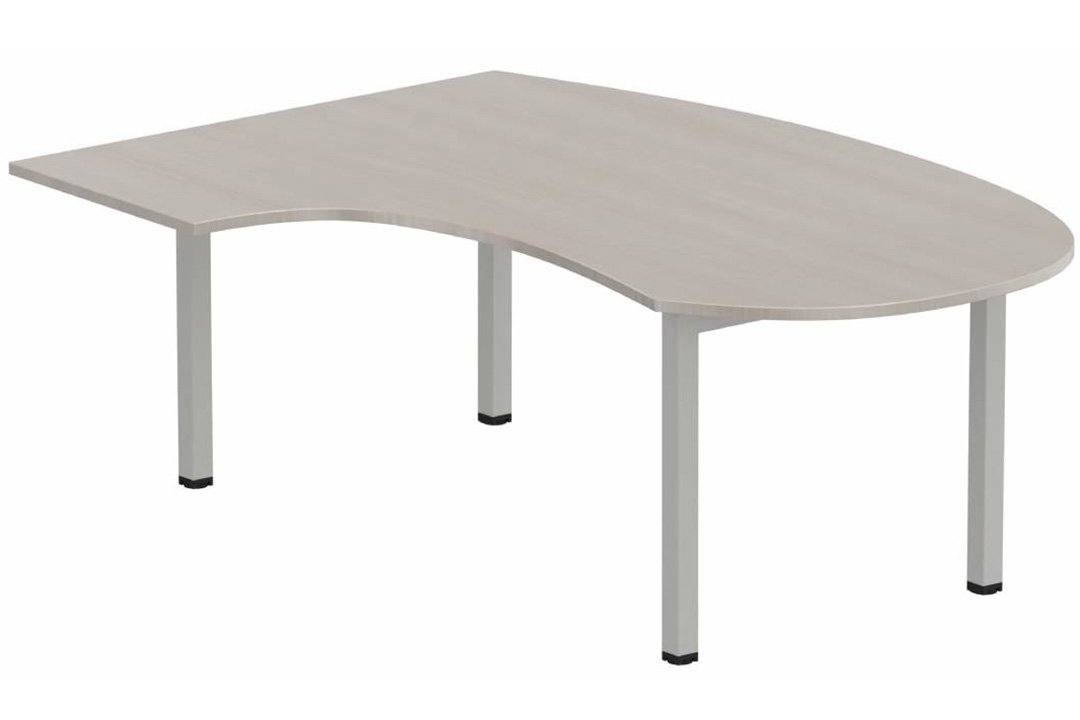 K3 compact 90° manager 190x141x104x60cm, plateau acacia, structure aluminium
