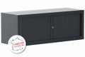 Armoire rehausse H44xL120cm coffre anthracite/rideaux anthracite