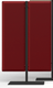 TREND Totem H.140cm base coloris noir et tissu rouge