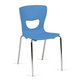 Chaise SMIL-P coque polypropylène pièt. chromé - T6 - Bleu P23