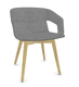 MELODY fauteuil 4 pieds bois frêne naturel