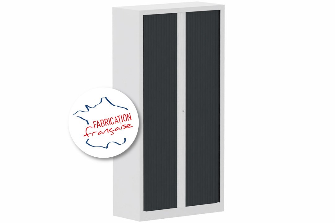 Armoire à rideaux H198xL100cm 4 tablettes