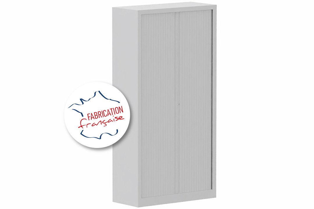 Armoire à rideaux H198xL100cm 4 tablettes