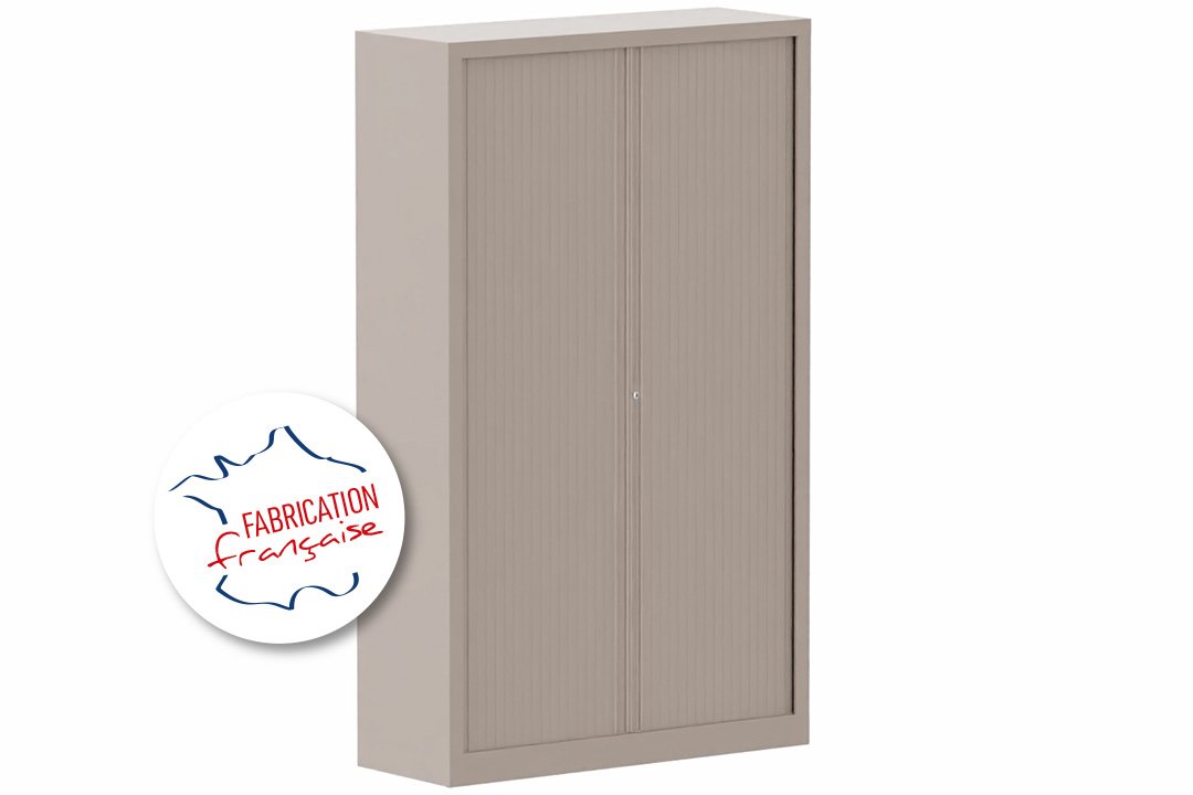 Armoire à rideaux H198xL120cm 4 tablettes