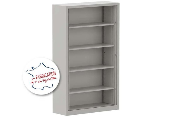 [Pas de famille] - [Pas de sous famille] - Armoire à rideaux démontable H198xL120cm 4 tablettes
