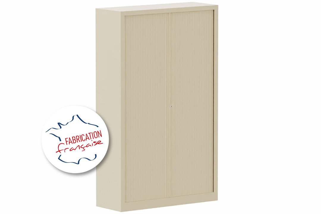Armoire à rideaux H198xL120cm 4 tablettes