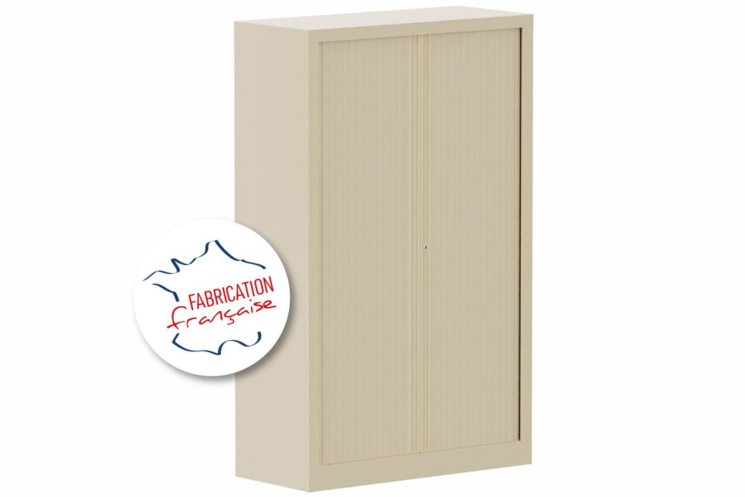 Armoire à rideaux H160xL100cm 3 tablettes