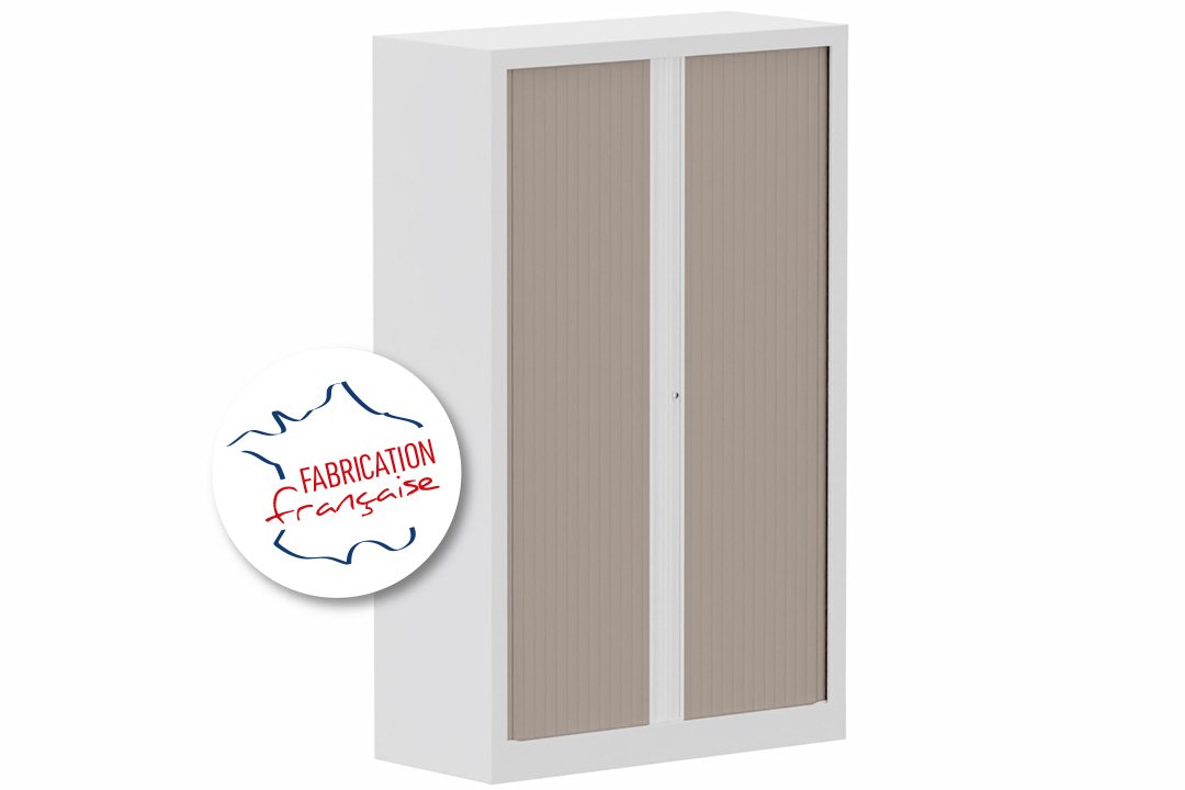 Armoire à rideaux H160xL100cm 3 tablettes