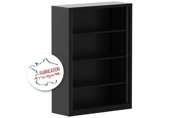 [Pas de famille] - [Pas de sous famille] - Armoire à rideaux H160xL120cm 3 tablettes